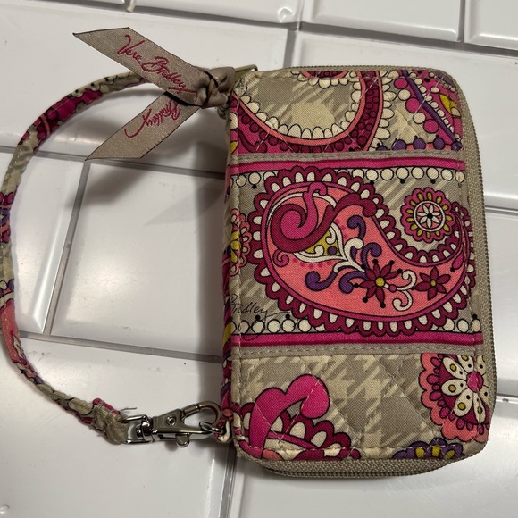 Vera Bradley Vibrant Paisley Wristlet with Strap - Picture 2 of 4